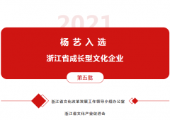 鸿运国际入选 “浙江省生长型文化企业”